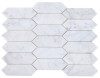 Elongated Hex Carrara Honed